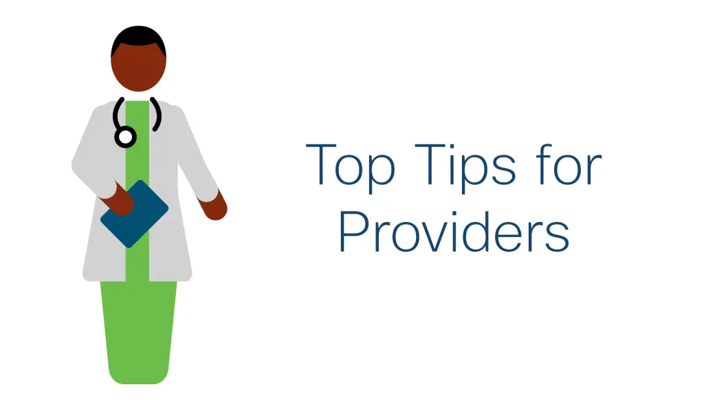 Top Tips for Providers