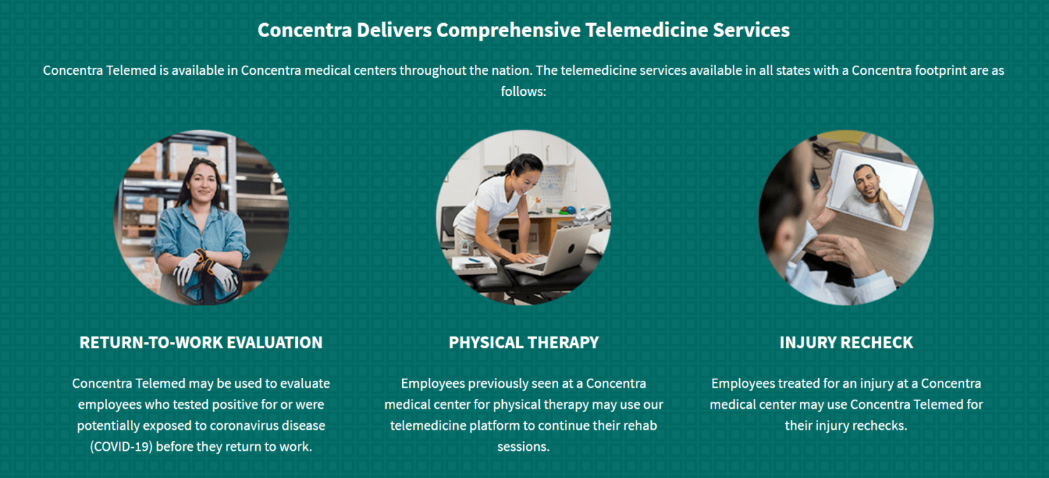Concentra Transitions Telemed Offering from Amwell to eVisit Virtual Care Platform