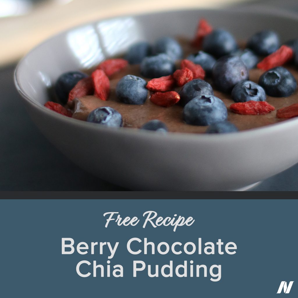 Berry Chocolate Chia Pudding