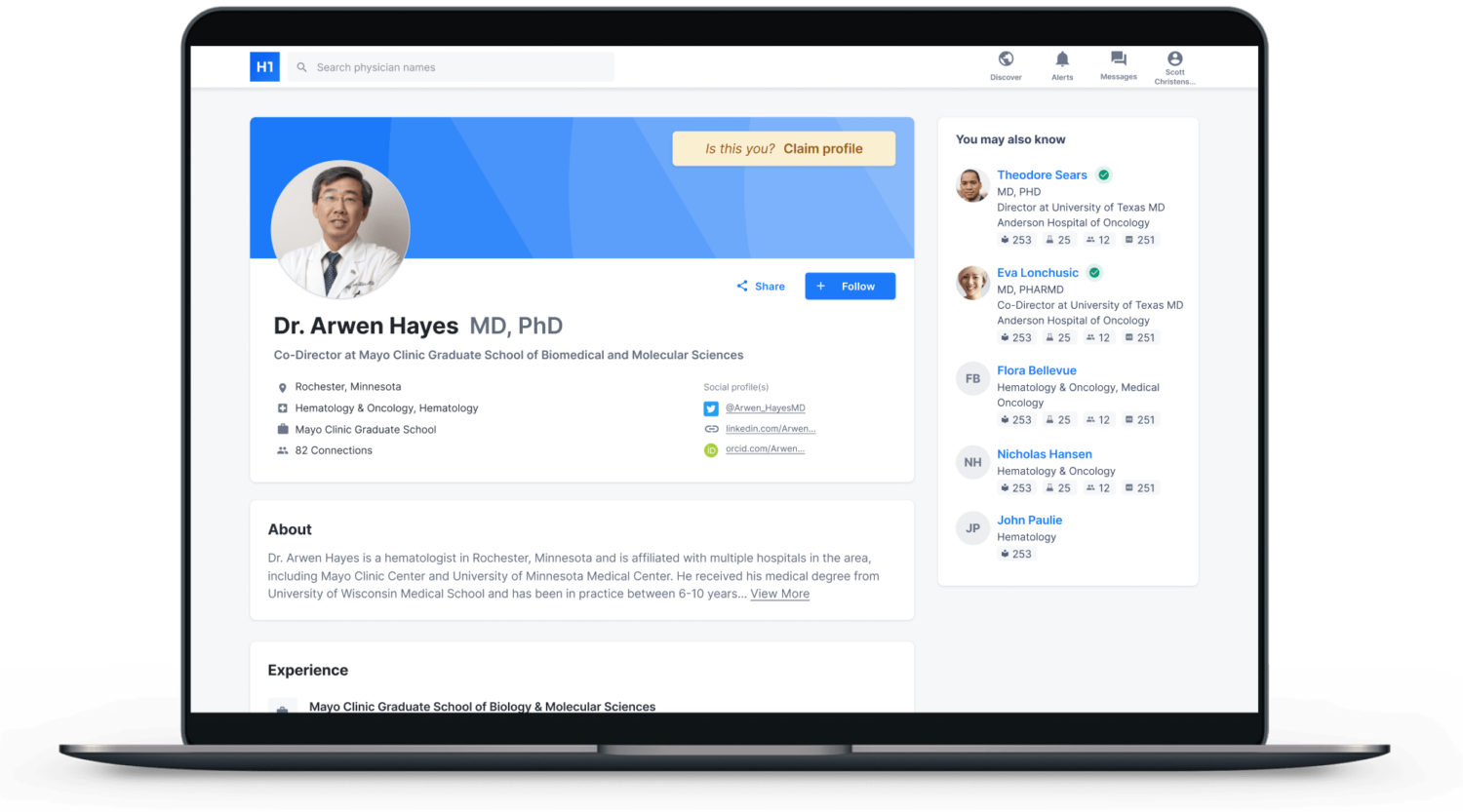 H1 Raises $100M to Expand Healthcare Professional Data Network