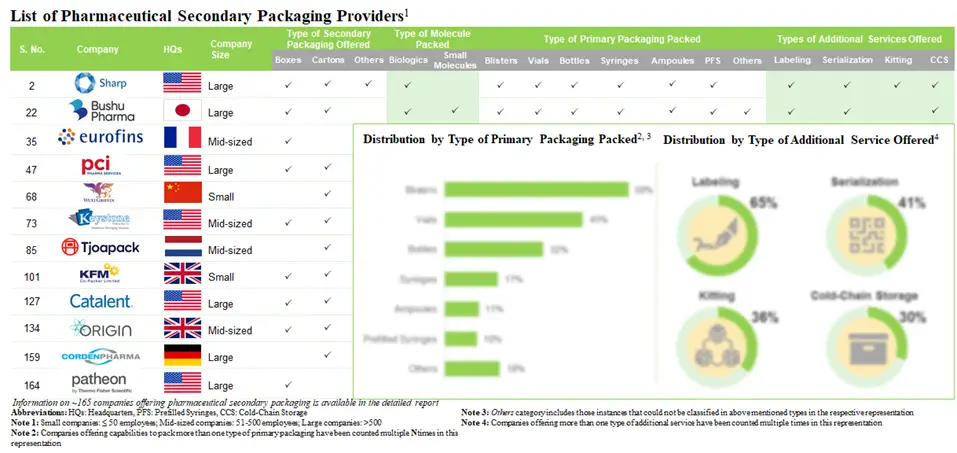 Diverse Landscape of Pharmaceutical Secondary Packaging Providers 