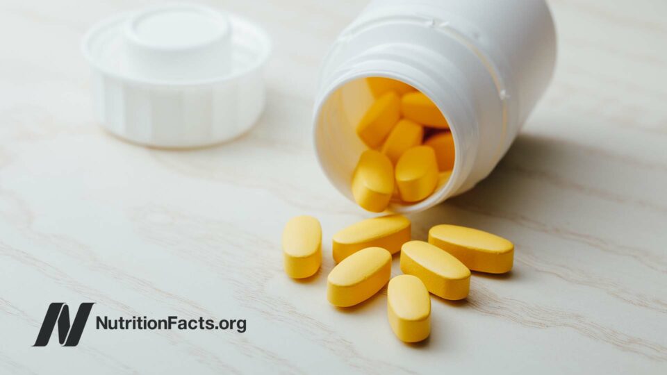 Yellow supplement pills